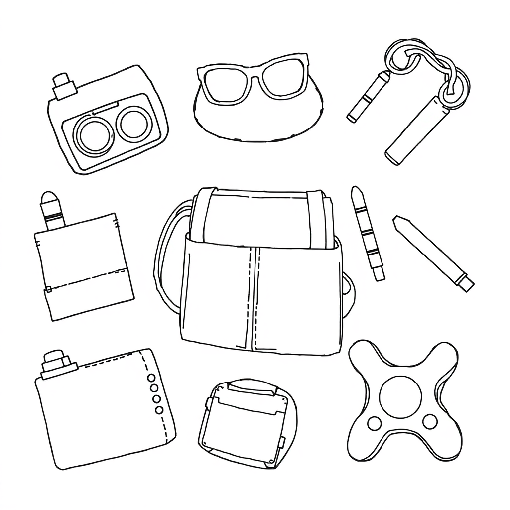 Accessories Coloring Pages