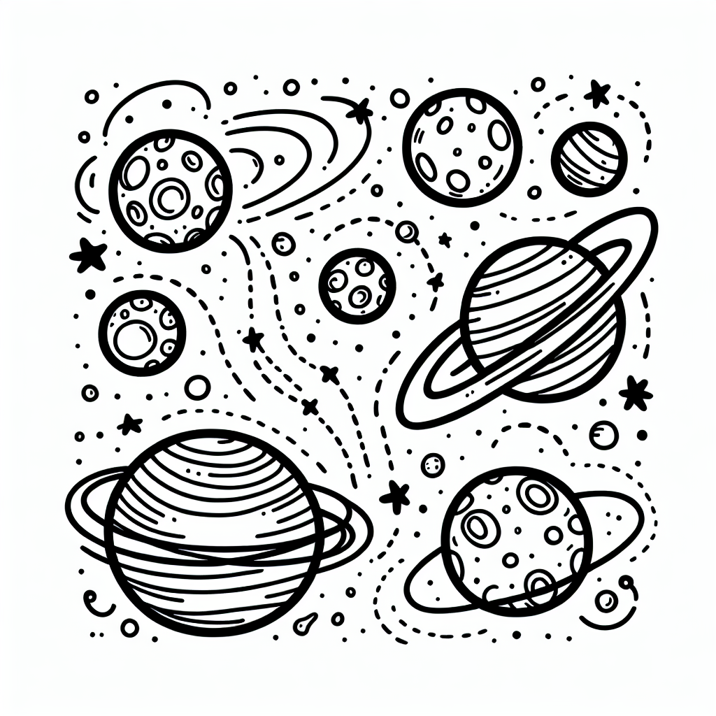 Additional alien planets coloring pages example 1