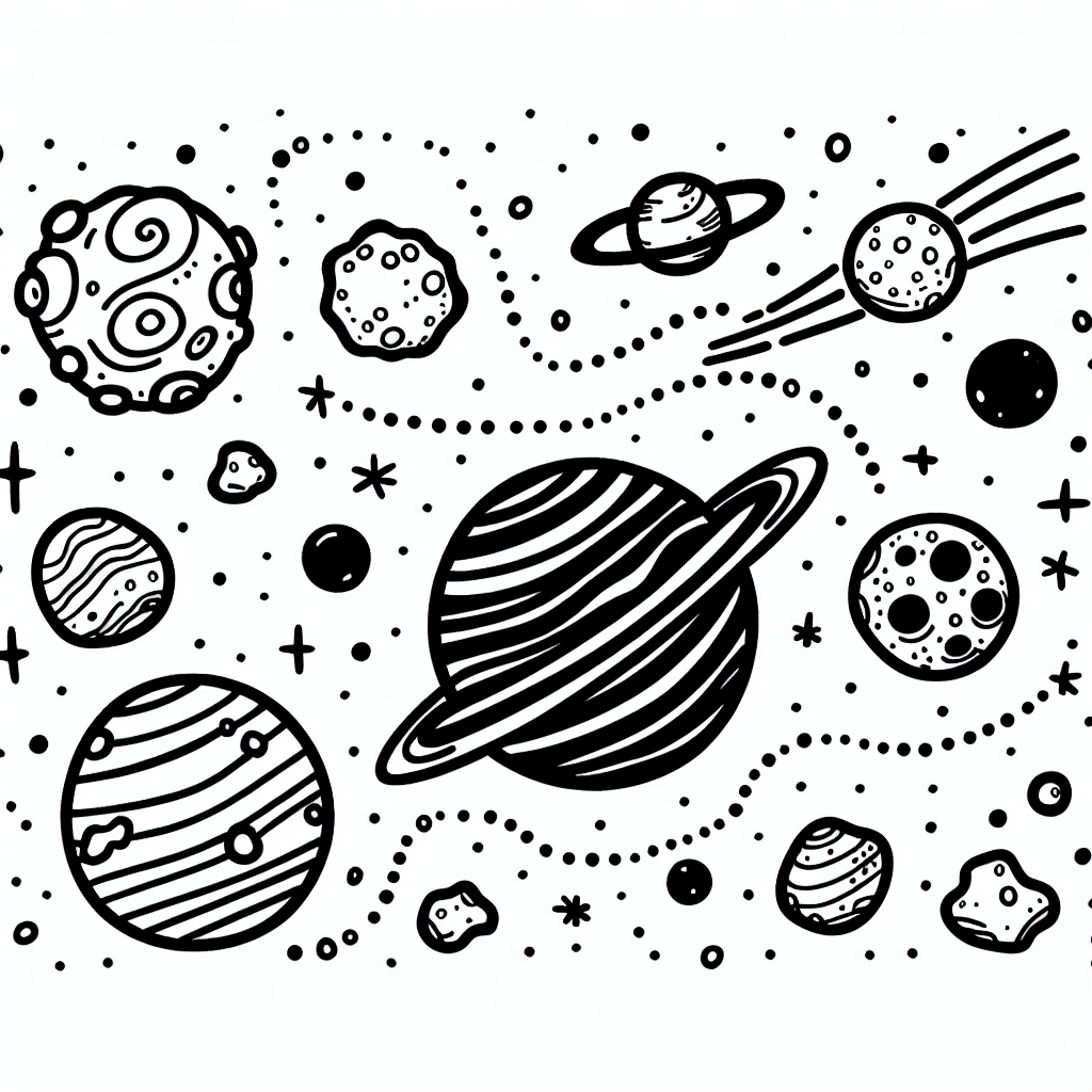 Additional alien planets coloring pages example 2