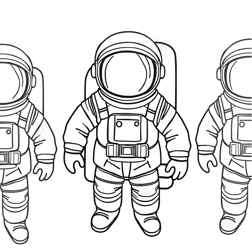 Astronauts Coloring Pages