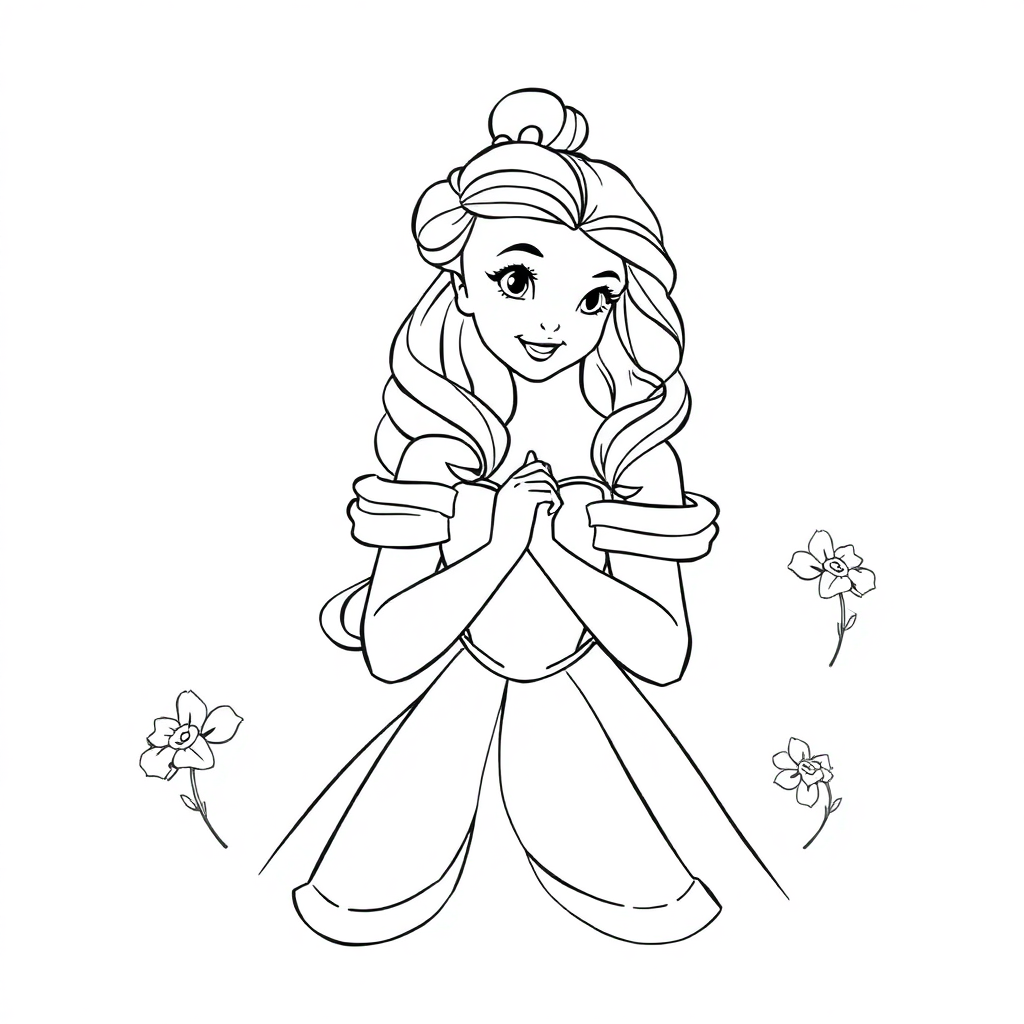 Belle Coloring Pages