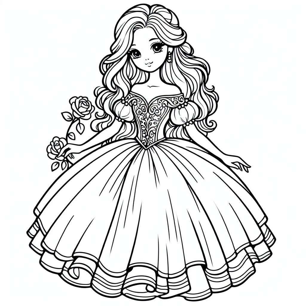 Additional belle coloring pages example 1