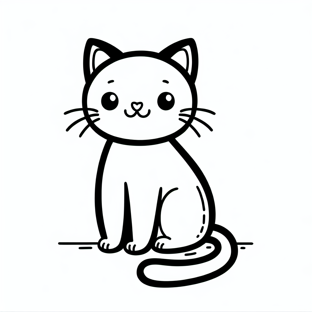 Additional cat coloring pages example 2