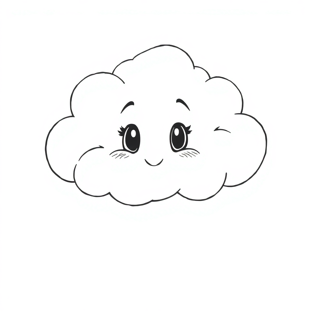 Cloud Coloring Pages