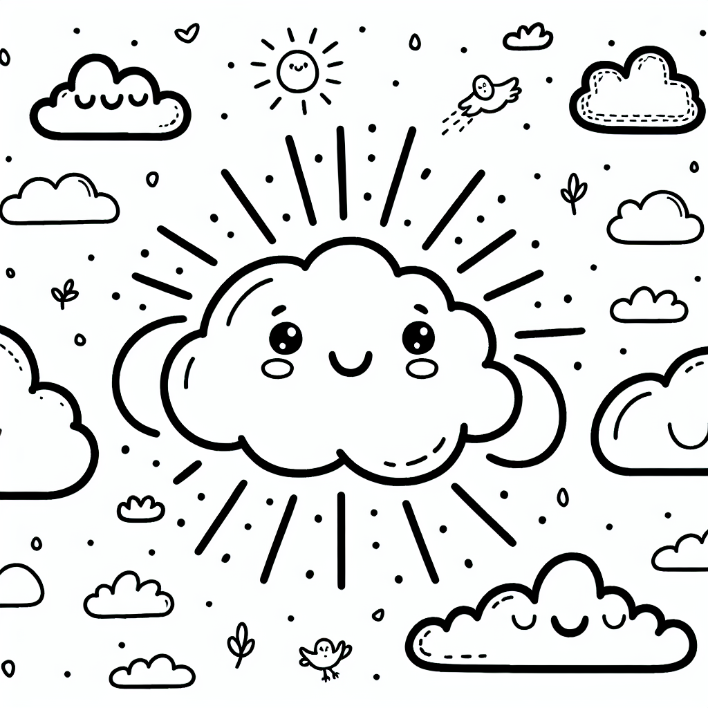 Additional cloud coloring pages example 2