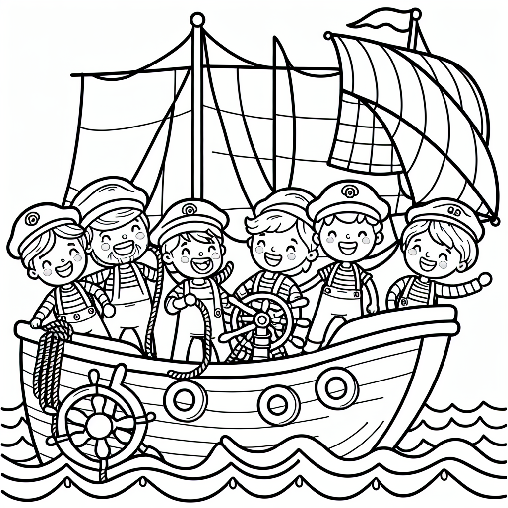 Additional crew coloring pages example 1