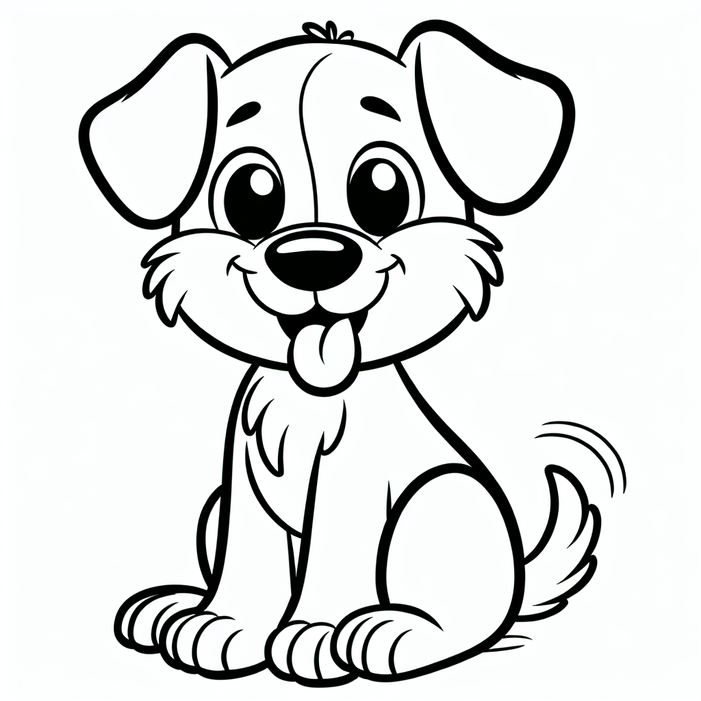 Additional dog coloring pages example 1