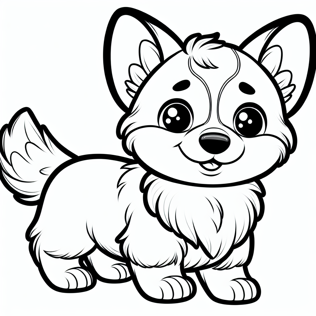 Additional ein the corgi coloring pages example 1
