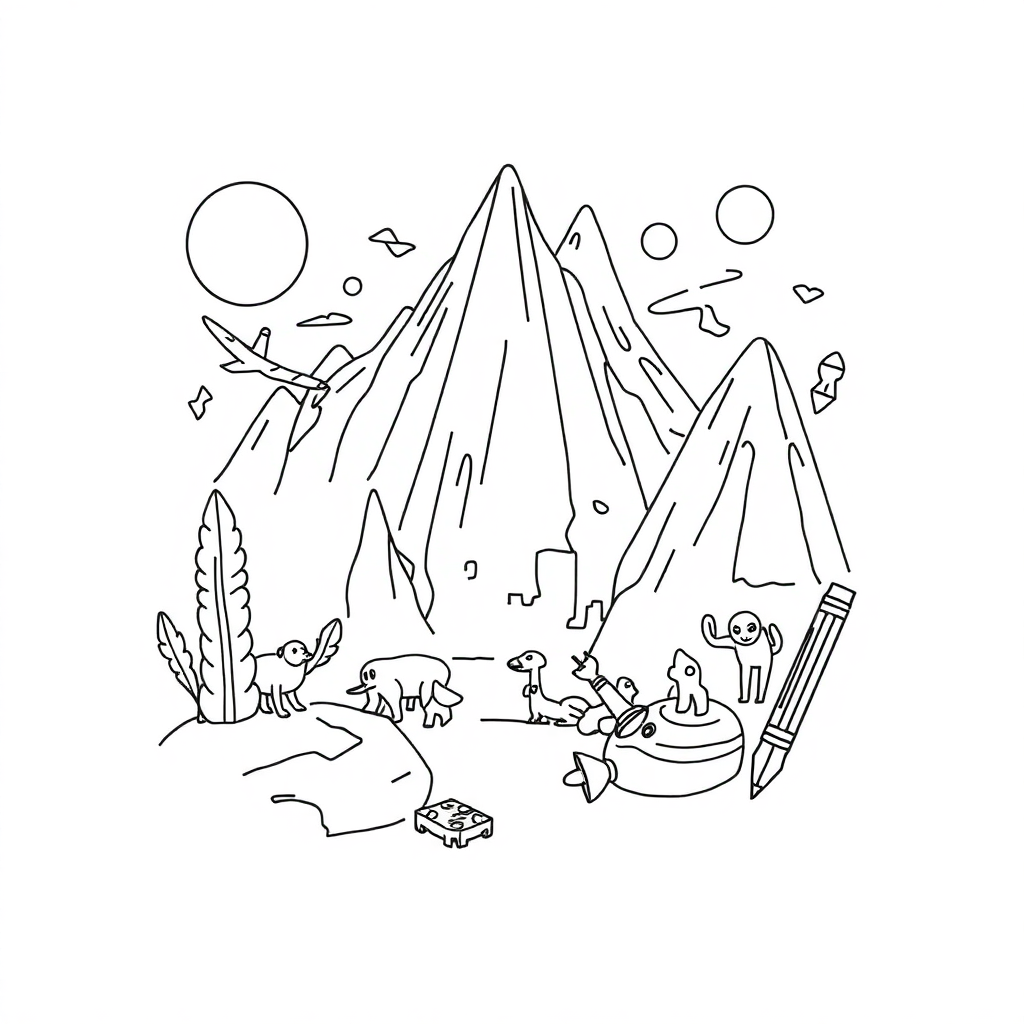 Exploration Coloring Pages