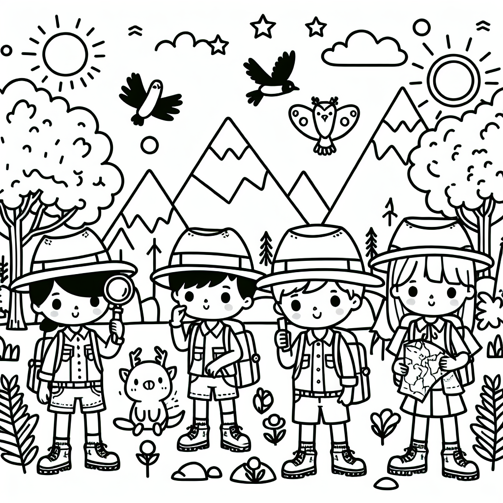 Additional exploration coloring pages example 1