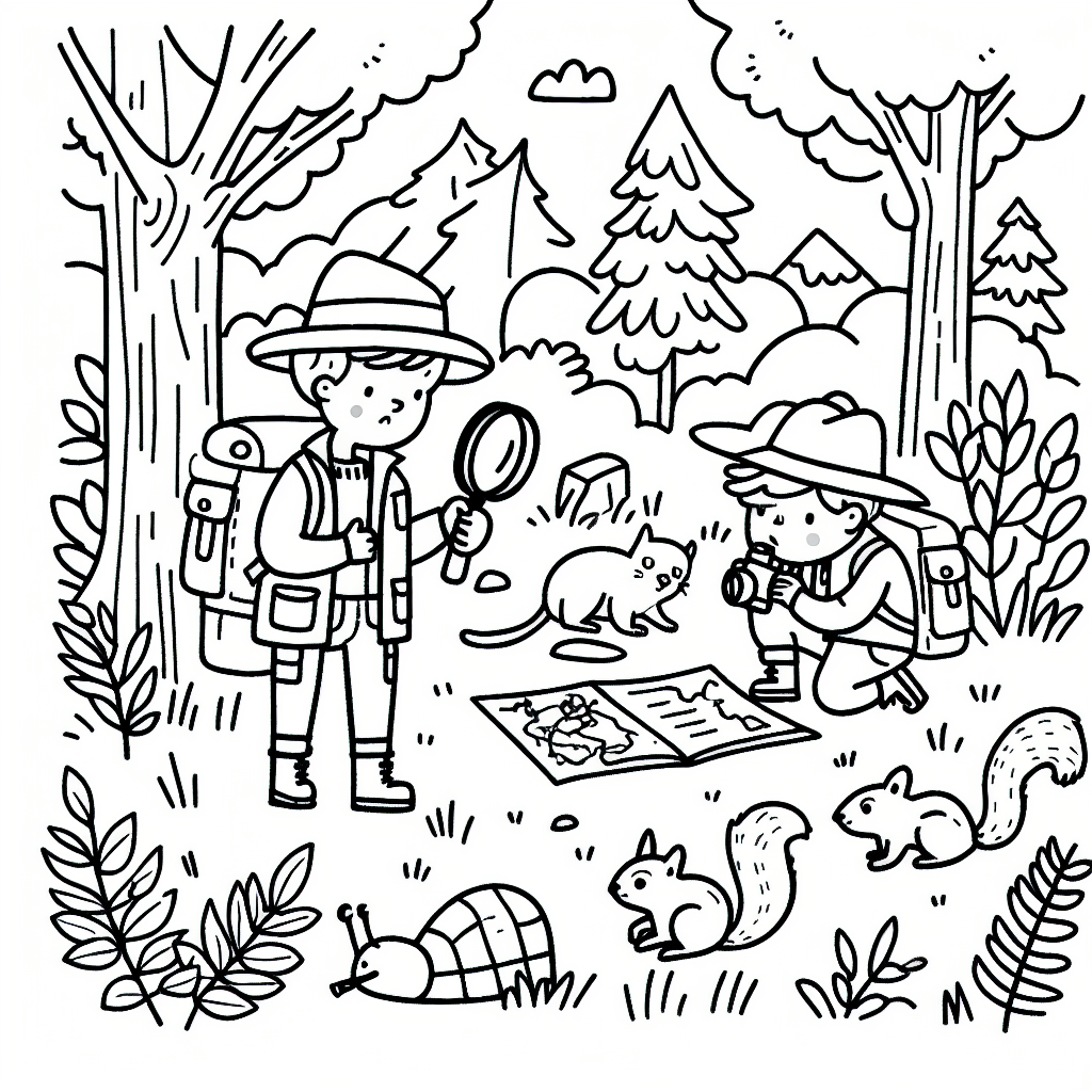 Additional explorers coloring pages example 1