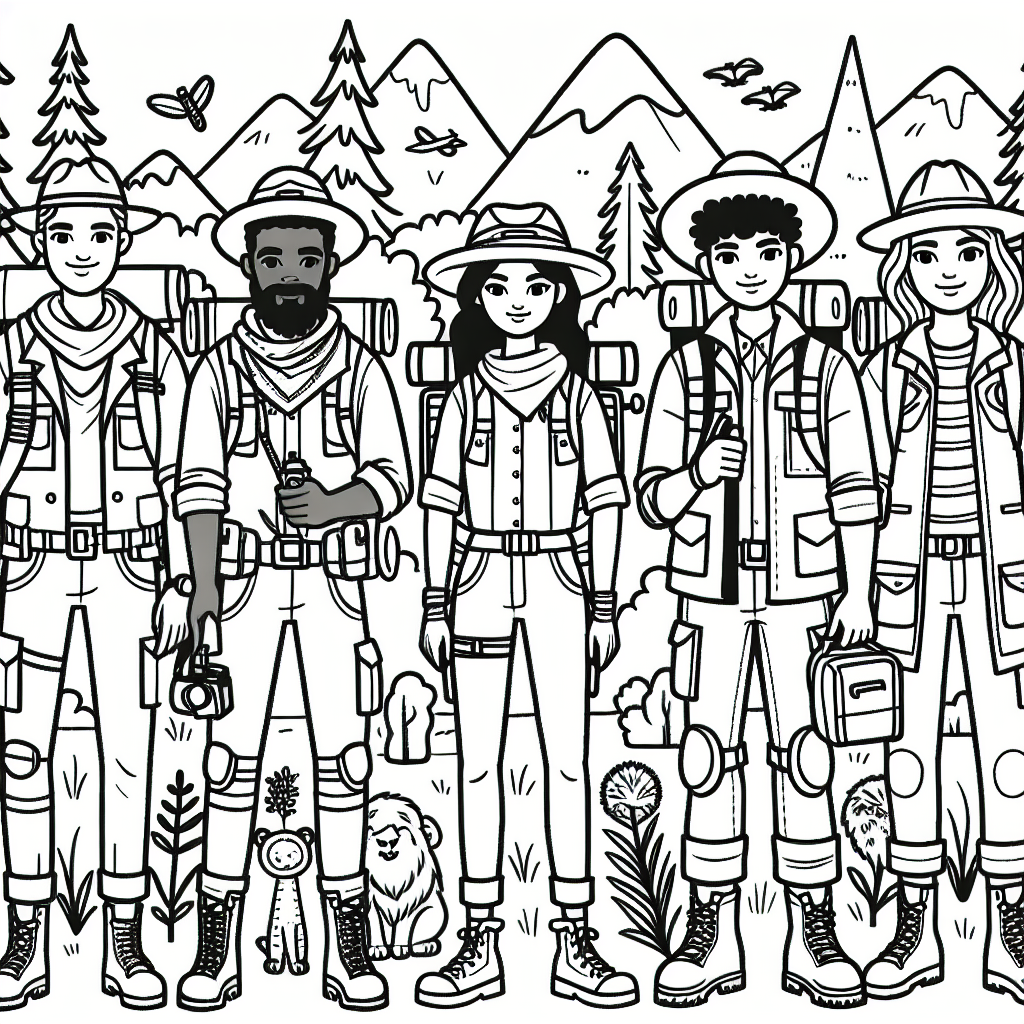 Additional explorers coloring pages example 2