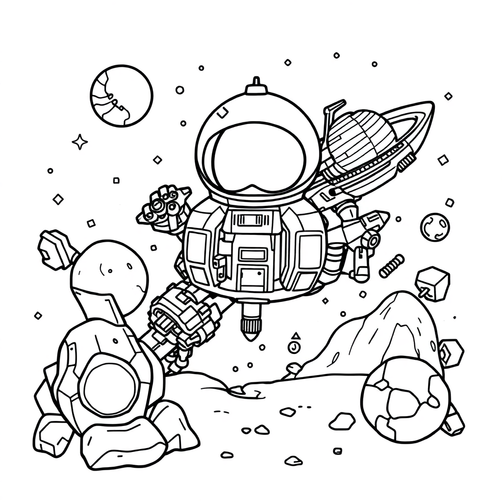 Galactic Journey Coloring Pages