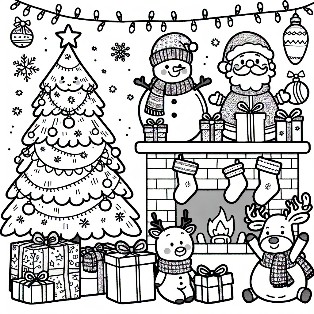 Additional holidays coloring pages example 1