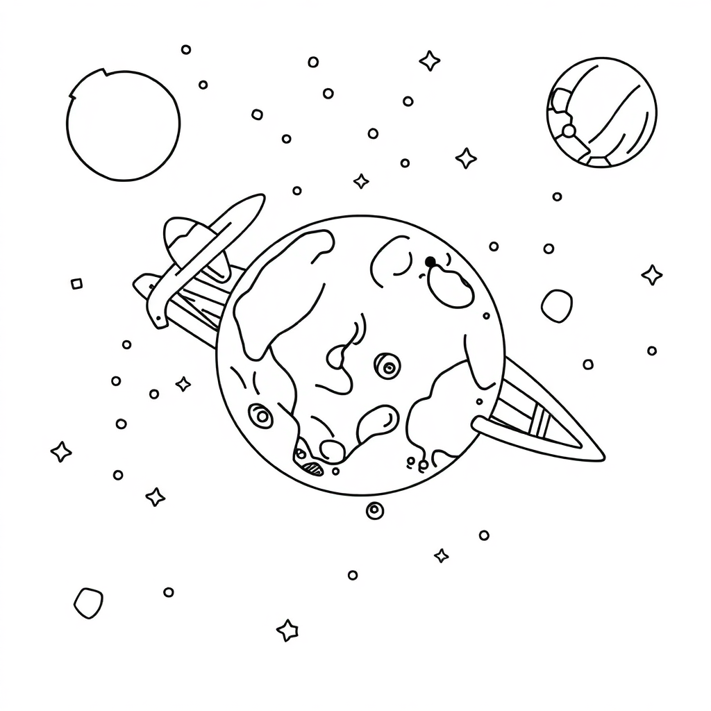 Intergalactic Travel Coloring Pages