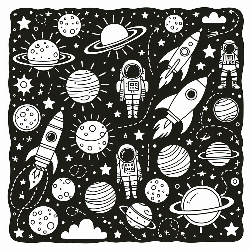 Additional interstellar travel coloring pages example 2