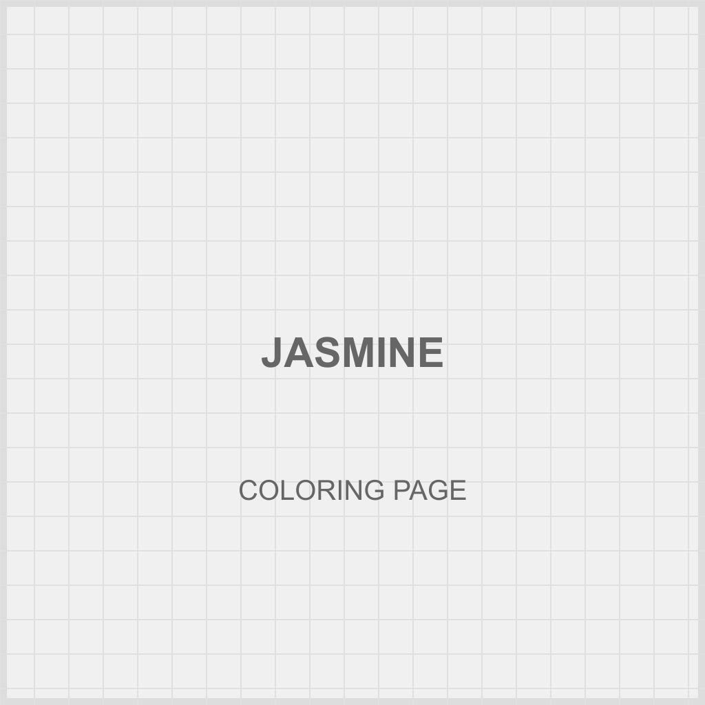 Additional jasmine coloring pages example 2