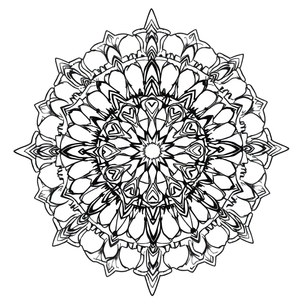 Kaleidoscope Coloring Pages