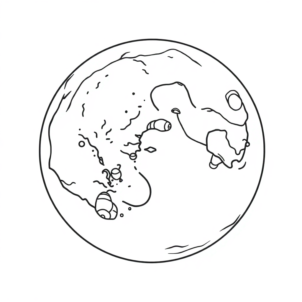 Moon Coloring Pages