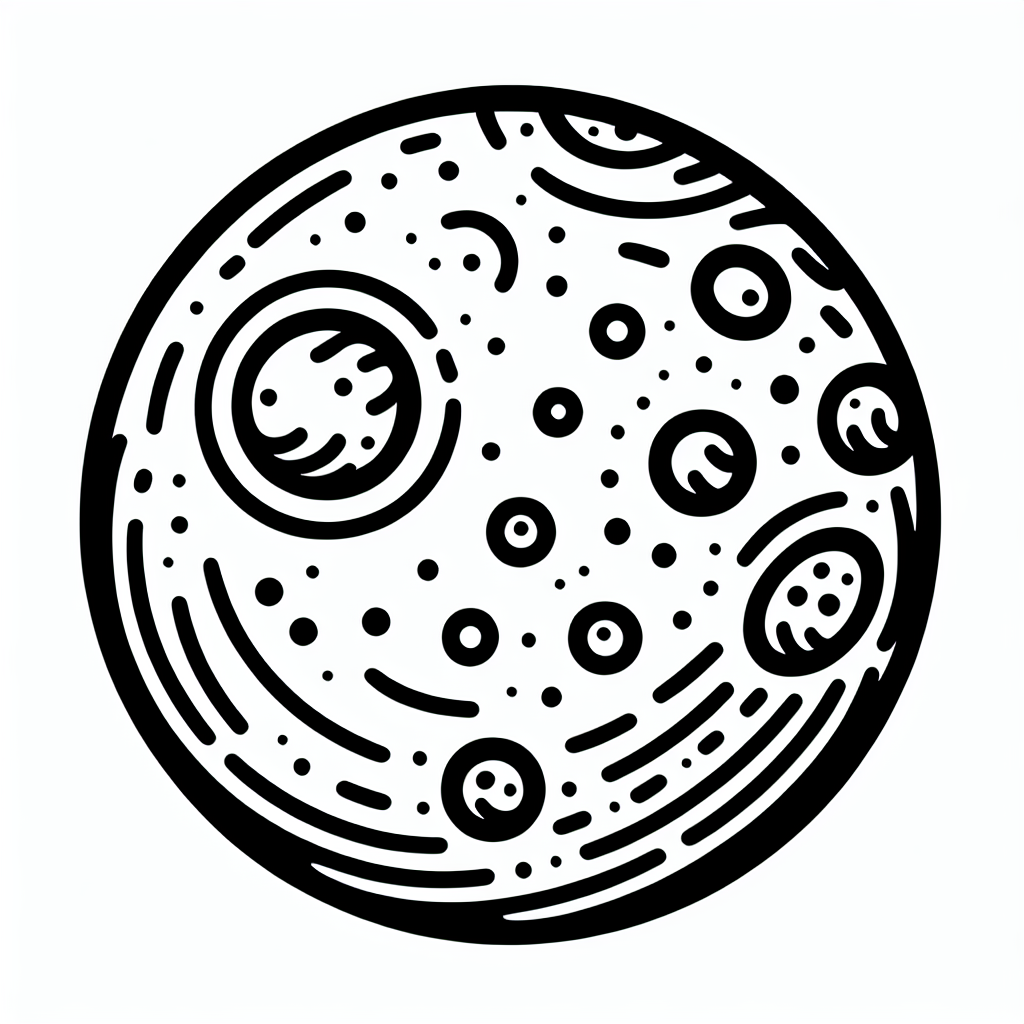 Additional moon coloring pages example 1