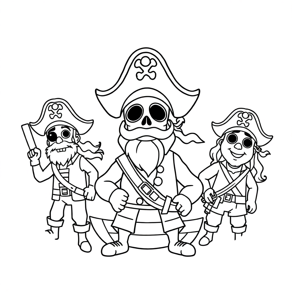 Pirate Crew Coloring Pages