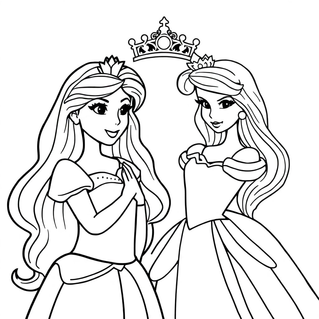 princesses coloring pages - free printable coloring pages for kids