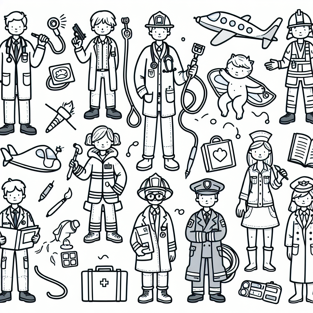 Additional professions coloring pages example 2