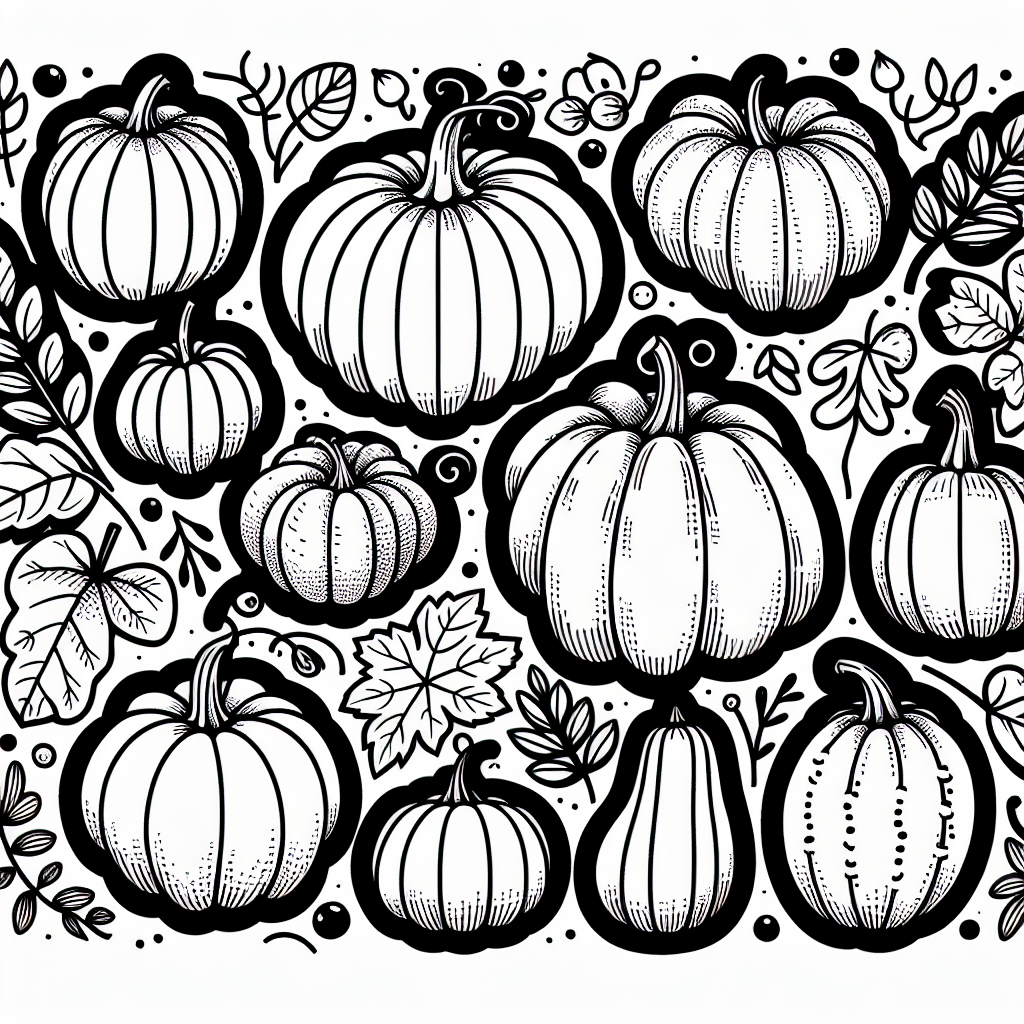 Additional pumpkins coloring pages example 2
