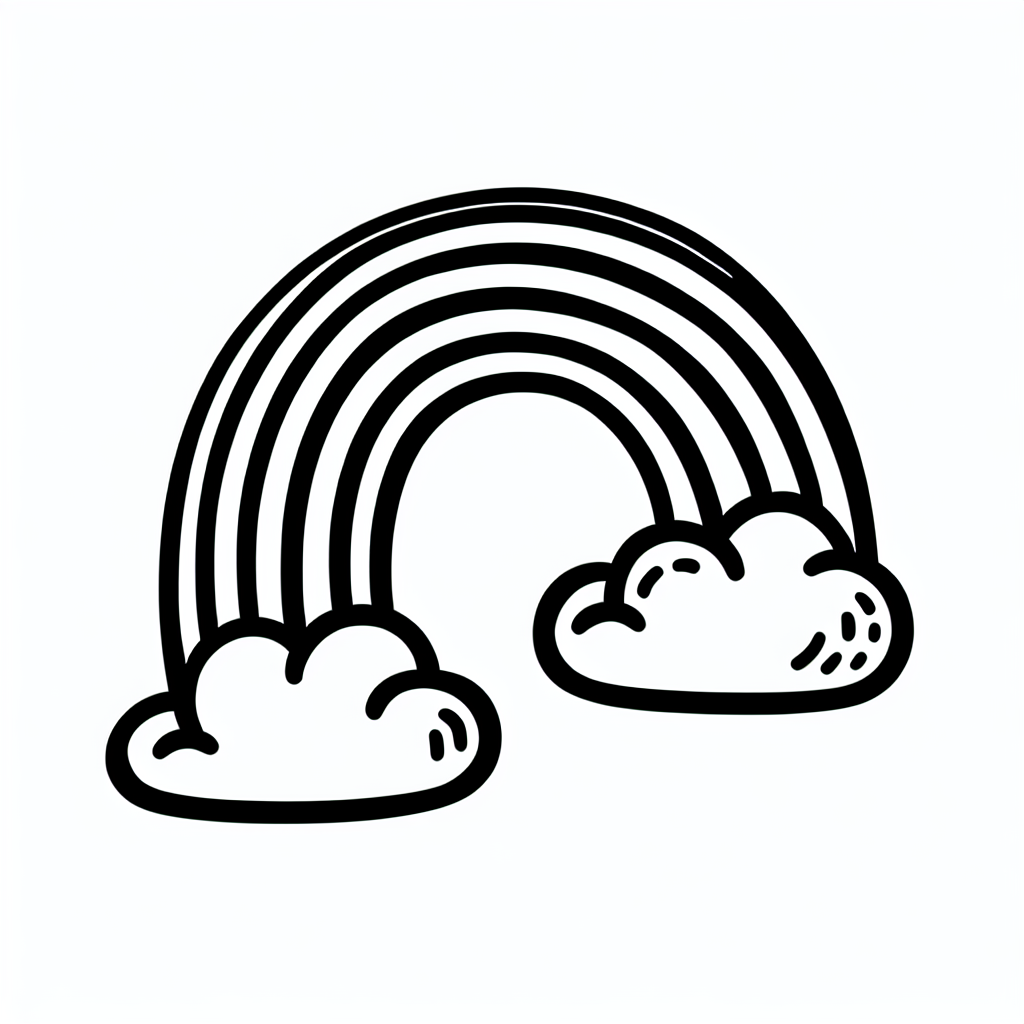 Additional rainbow coloring pages example 2