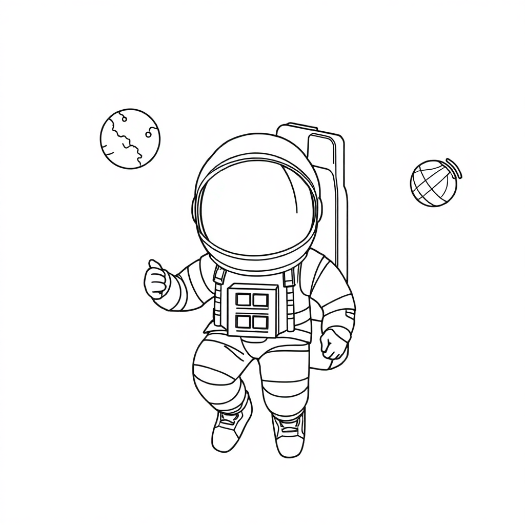 Space Explorers Coloring Pages