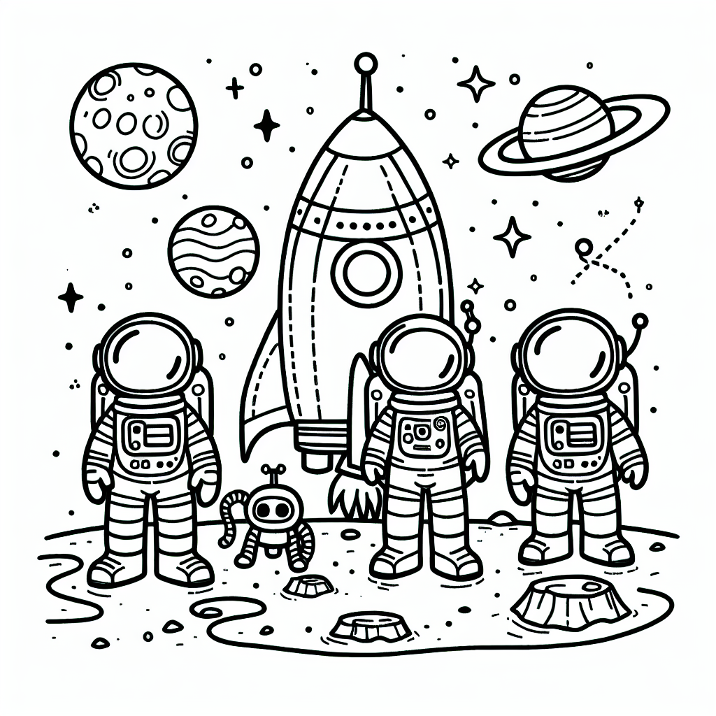 Additional space explorers coloring pages example 1