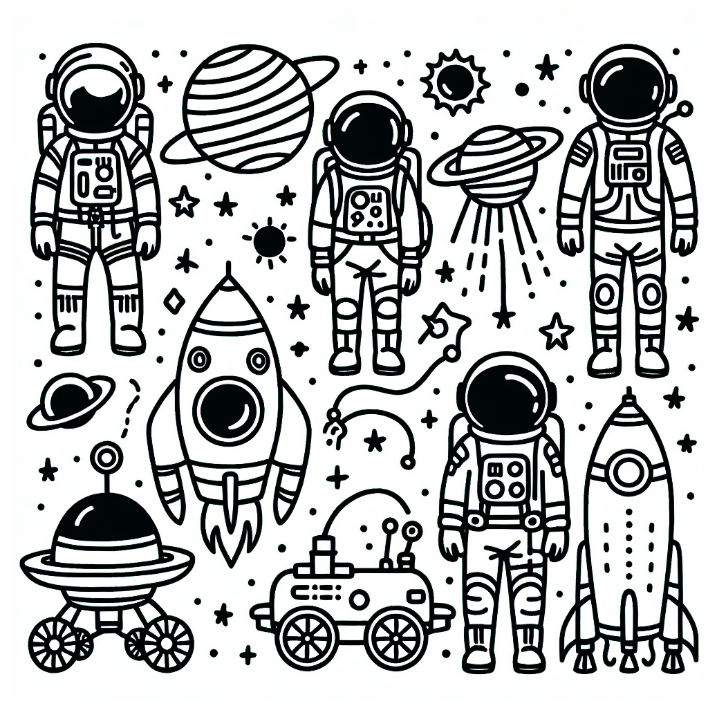 Additional space explorers coloring pages example 2