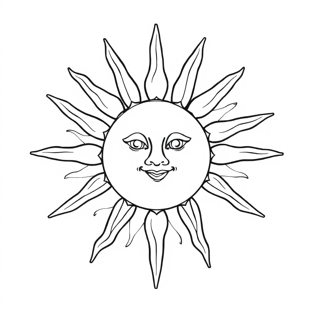 Sun Coloring Pages