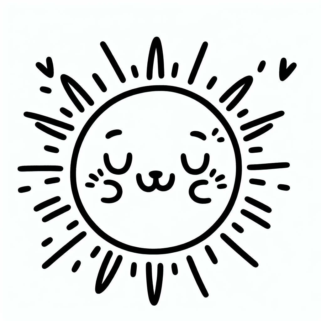 Additional sun coloring pages example 1