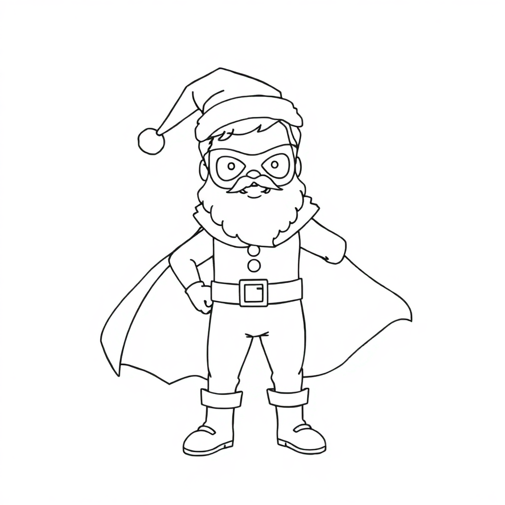 Superhero Christmas Coloring Pages
