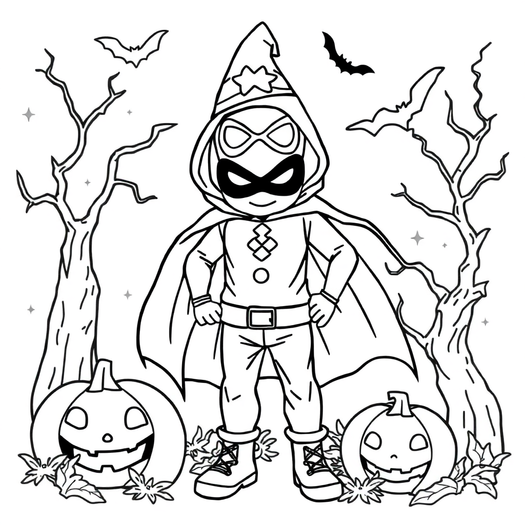 Superhero Halloween Coloring Pages