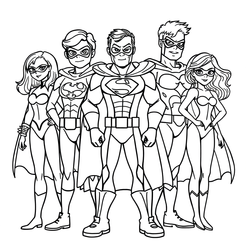 Superhero Team Coloring Pages