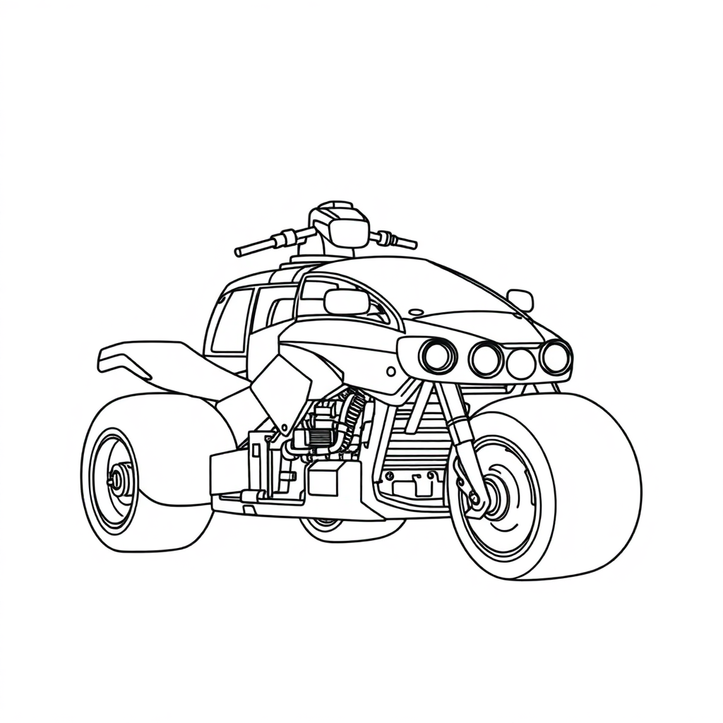 Superhero Vehicles Coloring Pages