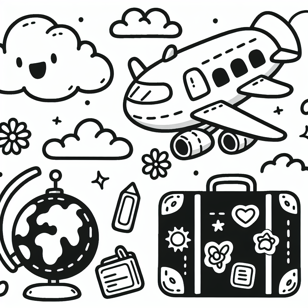 Additional travel coloring pages example 2