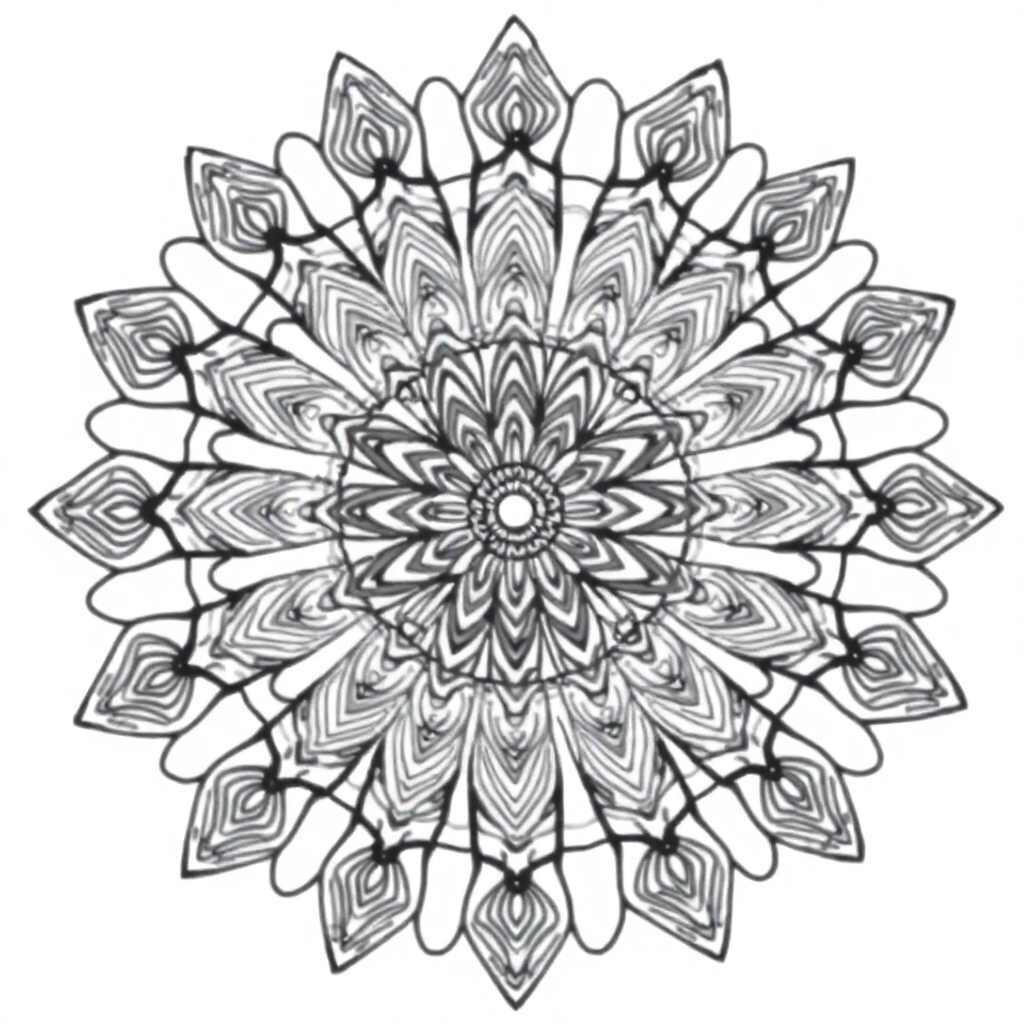 Zentangle Mandala Coloring Pages