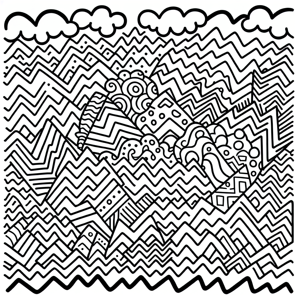 Additional zigzag coloring pages example 1