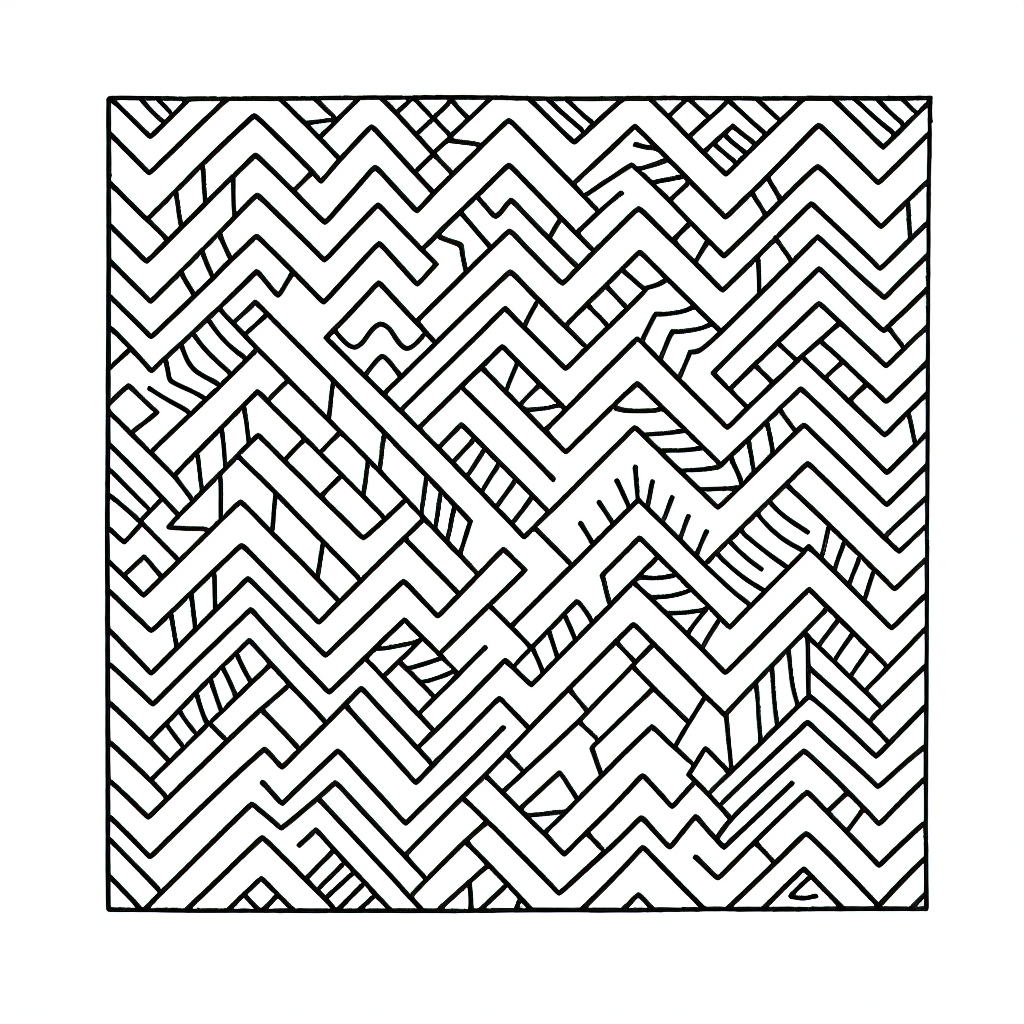 Additional zigzag coloring pages example 2