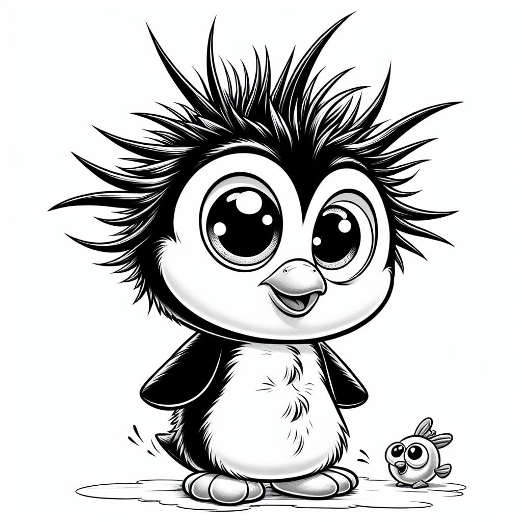 Free printable badtz maru penguin coloring pages for kids - high quality coloring page