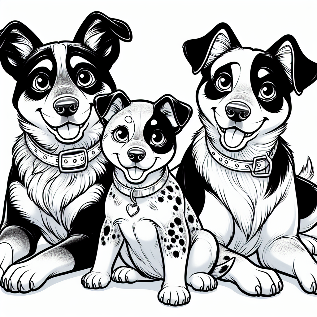 Alternative free printable bluey characters coloring pages - design variation 2