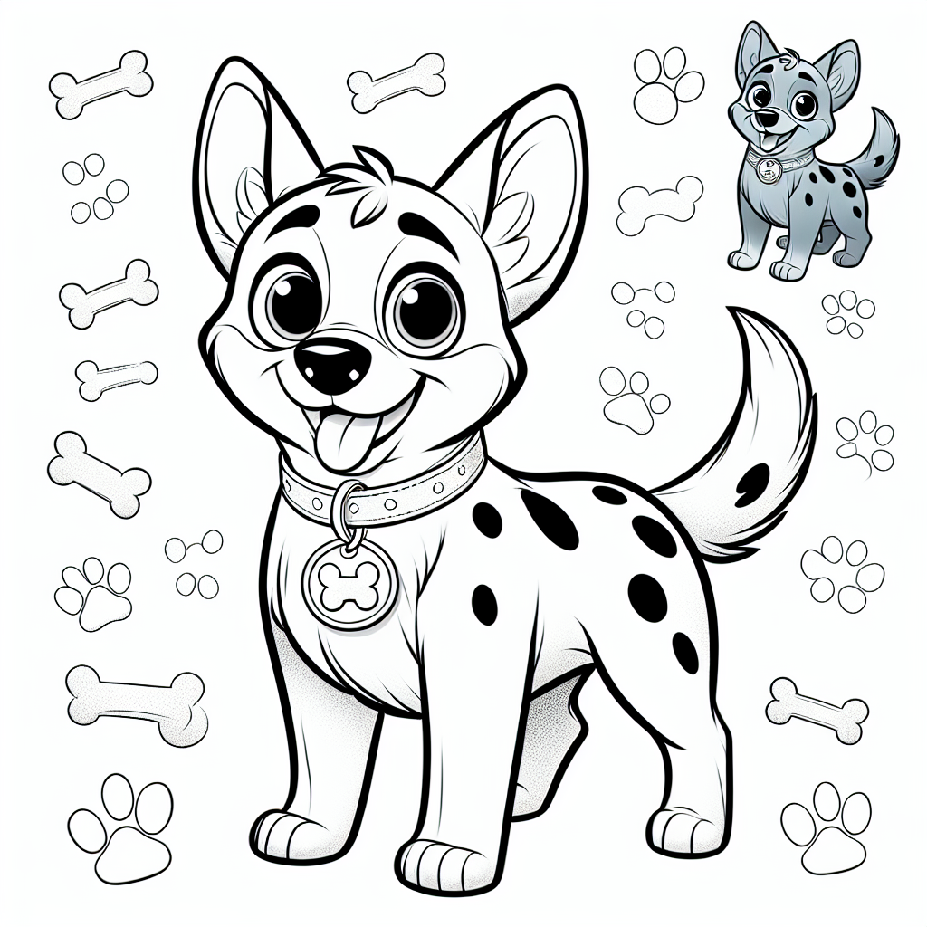 Alternative free printable bluey coloring pages - design variation 1