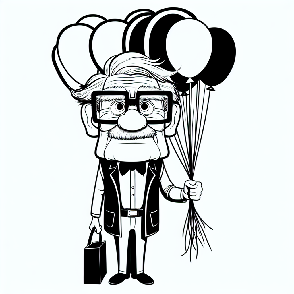 Alternative free printable carl up coloring pages - design variation 1