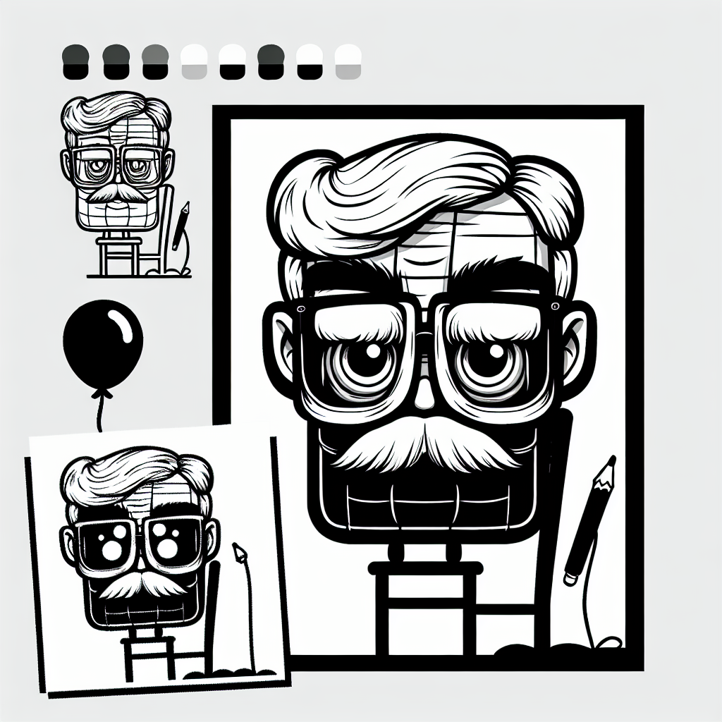 Alternative free printable carl up coloring pages - design variation 2