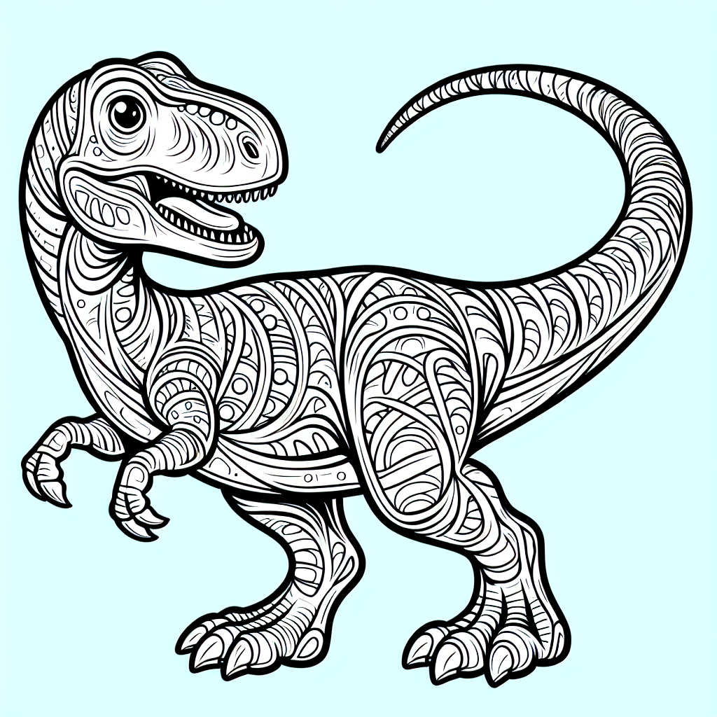 Alternative free printable dinosaur coloring coloring pages - design variation 2