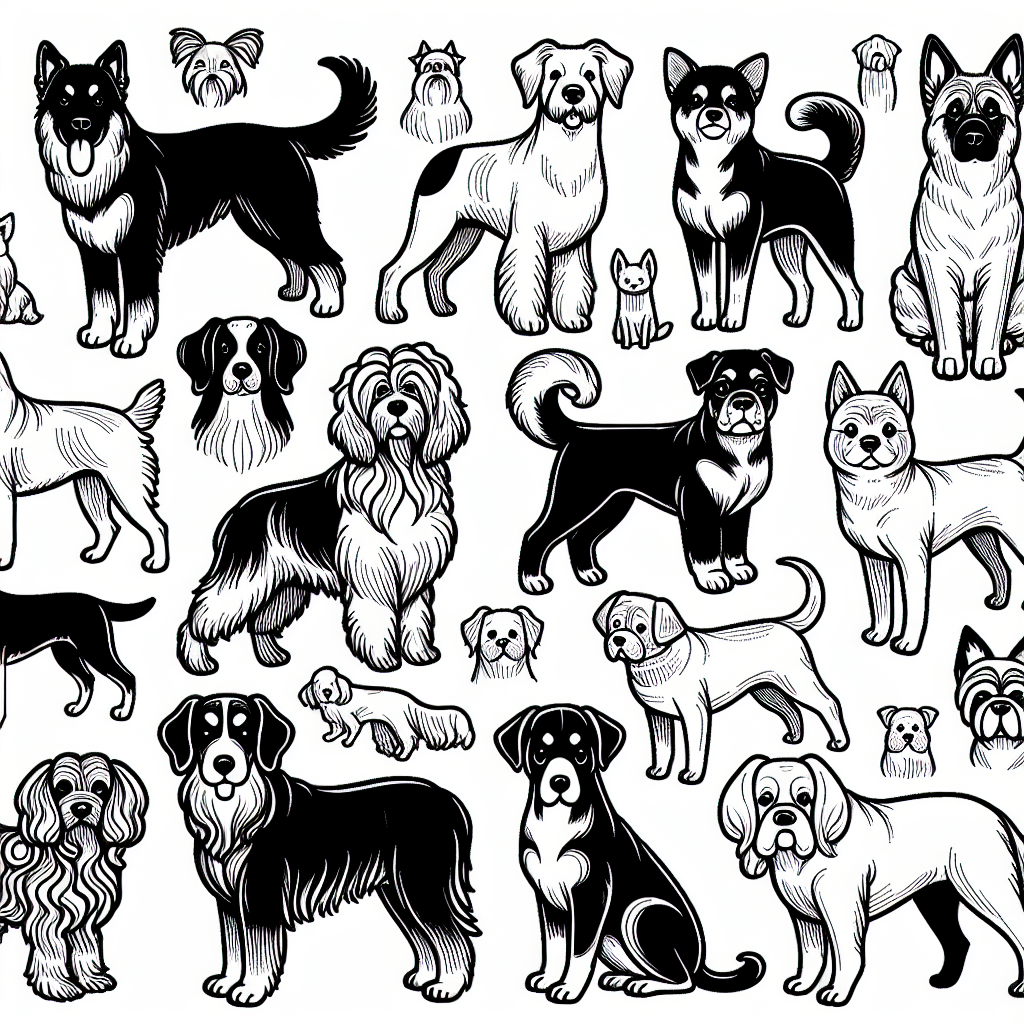 Free printable dog breeds coloring pages for kids - high quality coloring page