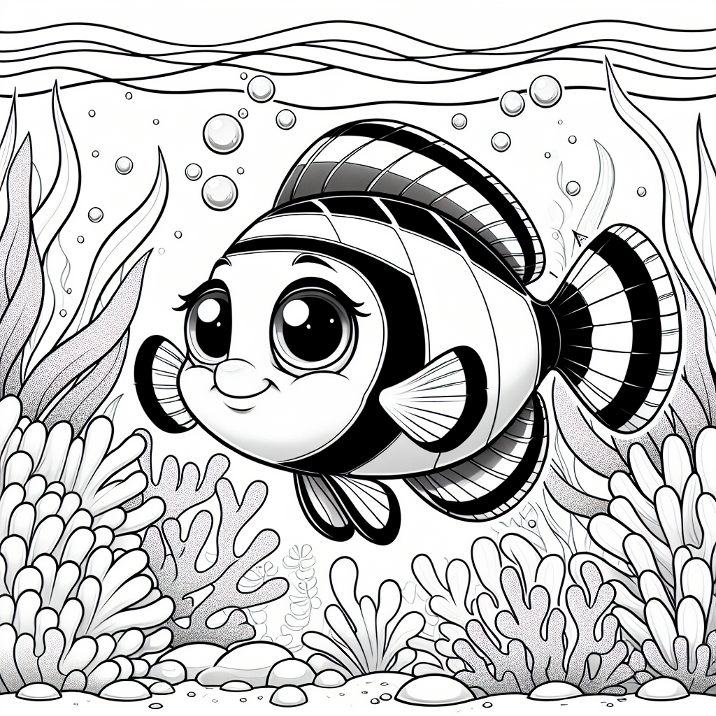 Alternative free printable dory finding coloring pages - design variation 1